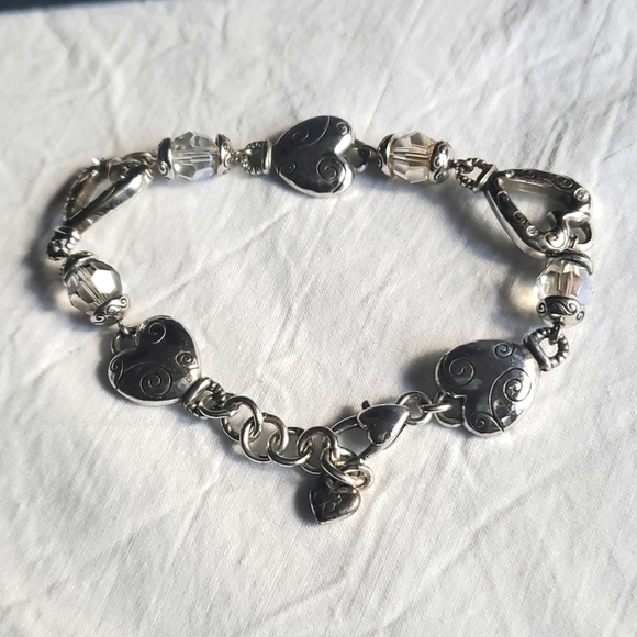 Designer Signed Brighton Hearts Bracelet. - Picture 2 of 11